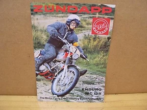 Vintage NOS Zundapp Motorcycle Enduro Moto Cross MC 125 Sales Brochure - Bild 1 von 3