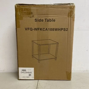 ECOMEX Wood Side Table 2 Tier End Table with Shelf, Small Side Table for Bedroom - Picture 1 of 8