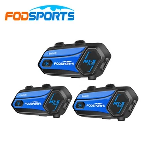 3x M1-S PLUS Bluetooth Motorcycle Helmet Interphone BT 5.4 Intercom FM Headsets - Picture 1 of 12