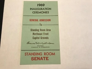 1969 Nixon Inauguration Ceremonies - General Admission Ticket J-170 - 69-2 - Picture 1 of 2