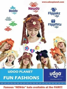 UDOO- NEWDO GIRLS REDHEAD FUNCTIONAL FLEECE HAT WITH HAIR EXTENSIONS, REDHEAD - Picture 1 of 8