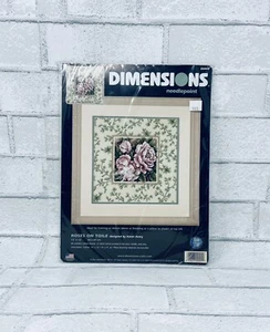 Dimensions “Roses On Toile” Needlepoint Kit 12”x12” Karen Avery 2002 SEALED - Picture 1 of 2