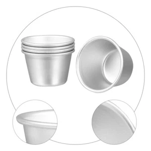 5 Pcs Aluminum Alloy Mold Cake Pan Round Pudding Tray Kitchen Tools - Picture 1 of 12