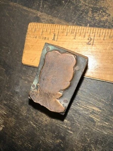 Print Block ( Old Woman’s Face 1800’s Image ) Copper Face - Picture 1 of 3