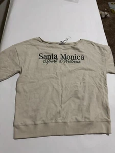 Sudadera para mujer garaje súper fuera del hombro Santa Mónica pequeña pequeña (C97) - Imagen 1 de 12