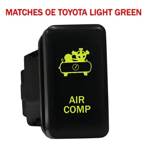 COMPRESOR DE AIRE 801NG Interruptor de empuje 12 voltios para Toyota OEM Tacoma LED NUEVO VERDE - Imagen 1 de 1