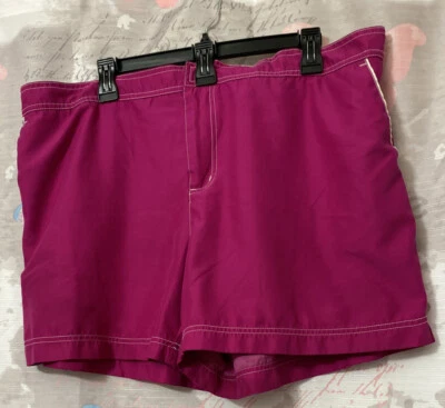 CATALINA Size 2X Mauve Board Shorts Contrast White Stitching - Imagem 1 de 4