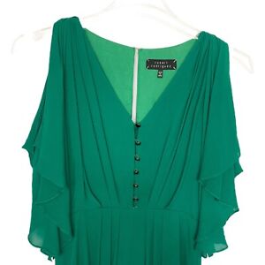 Emerald Green 100% Silk Dress Robert Rodriguez Size 4