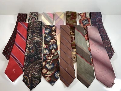 Vintage Lot of 13 Neck Ties 70's 80's 90's - Image 1 of 4