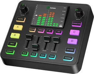 Gaming Audio Mixer 4 Channel DJ Soundboard USB Interface Bluetooth XLR Console - Picture 1 of 8