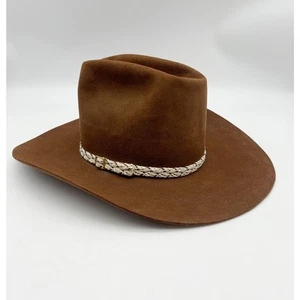 Cappello da cowboy vintage John B. Stetson 3X Beaver 6 7/8 - Foto 1 di 12