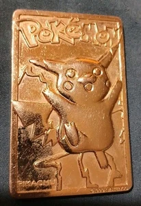1999 Pikachu Pokemon 24K Gold Plated Trading card Limited Edition Burger King - Picture 1 of 2