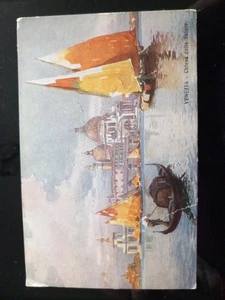 Cartolina Acquerello Venezia Chiesa della Salute Viaggiata - Foto 1 di 3