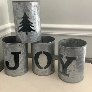 Verzinkte JOY Kerzenhalter 4er Set je 7 Zoll x 5 Zoll Kerzen nicht enthalten - Bild 1 von 18