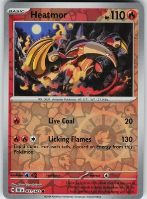 Pokemon Heatmor 031/162 SV05: Temporal Forces NM Reverse Holo card - Image 1 of 2
