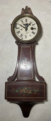 RARO S.E. Reloj de Pared Root Bristol Conn. Marine Palanca Miniatura Banjo Foto 1 de 4