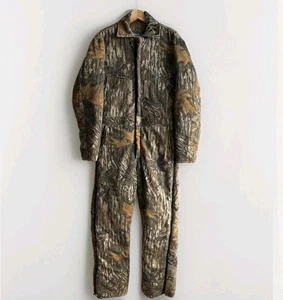 Vintage Gander Mountain Camo Insulated Coveralls Men Size Small Regular USA MADE - Picture 1 of 10
