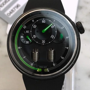 2022 HYT H0 Green and Black Manual Men's Luxury Watch Full Set Box Papers - Picture 1 of 13