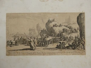 Moses Meer Tod Pharao Bibel Altmeister Radierung etching Kupferstich Callot 1629 - Picture 1 of 5