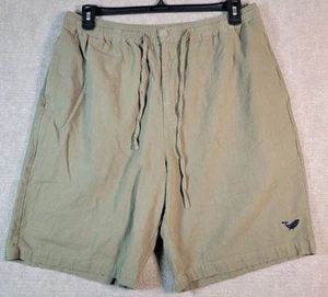 Yiume 5 Pocket Linen Shorts Mens Large Bermuda Drawstring Beach Army Green - Picture 1 of 8