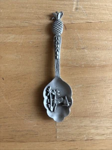 Souvenir Spoon Pewter Hawaii Pineapple - Picture 1 of 2