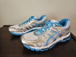 ASICS Gel-Kayano 20th Anniversary Women's Size 8 Running Shoes White Gold Teal - Picture 1 of 7