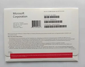 Microsoft Windows 10 Pro 64Bit Deutsch OEM COA DVD Vollversion Original NEU - Bild 1 von 2