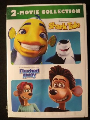 Shark Tale/Flushed Away: 2-Movie Collection  Will Smith (DVD, 2018, 2-Disc Set) Foto 1 de 2