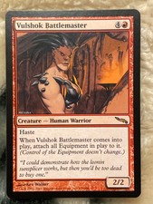 VULSHOK BATTLEMASTER, Mirrodin 2003, Rare, MAGIC GATHERING CARD, MTG, 110/306