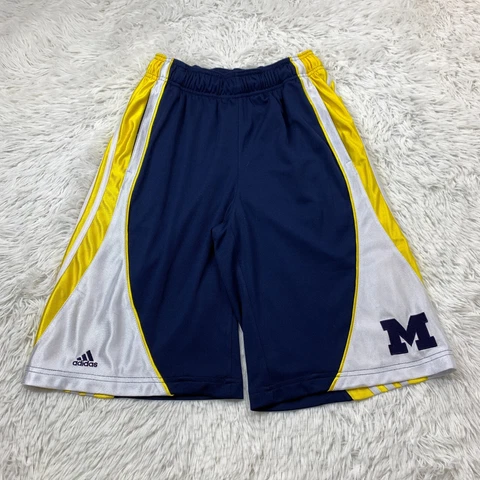 Michigan Wolverines Shorts Mens Small Blue Yellow Flash Basketball Athletic Cover