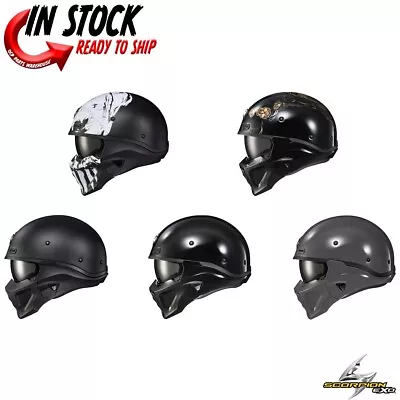 NEW! 2025 SCORPION EXO COVERT X OPEN-FACE MOTORCYCLE HELMET - PICK SIZE & COLOR - Image 1 of 4