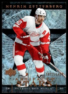 2007-08 UPPER DECK ARTIFACTS STARS Henrik Zetterberg - 1012/1499 Detroit Red