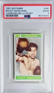1967 Panini Championi Dello Sport #481 Rocky Marciano Boxkarte PSA 2 Sharp! - Bild 1 von 2