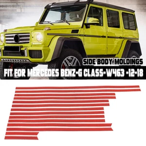 Red Carbon fiber side body Trims For Mercedes G-class W463 G500 G55 G63 2012-18 - Bild 1 von 10
