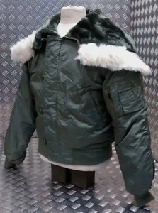 N2B US Military Snorkel Flight Bomber Jacket MOD/Scooter/Bikers GREEN - NEW - Picture 1 of 8