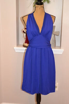 Vestido Diane Von Furstenberg Tanzanita Piper Azul Real Corbata Cintura Seda, 10 Foto 1 de 4