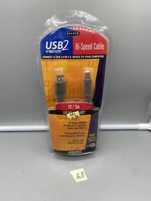 Belkin USB2 High Speed Cable New, Unopened 10'/3m - Image 1 of 4