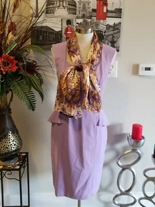 White House Black Market Purple dress Size 6 - Imagen 1 de 7