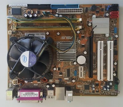 Scheda madre ASUS P5KPL-VM Socket 775 +CPU P4 631 +2x1GB RAM Testata Funzionante - Immagine 1 di 4