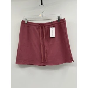 Lovers and Friends Mini Skirt Waffle Knit Women Size XL Pink Drawstring New - Picture 1 of 11