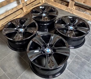 Original BMW 5er F10 F11 6er F12 8J x 17 Zoll SCHWARZE Alufelgen LK 5x120 ET30 - Bild 1 von 9