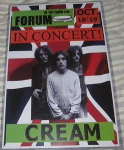 CREAM/ERIC CLAPTON 1968 REPLICA CONCERT MUSIC POSTER - Picture 1 of 2