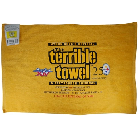 Pittsburgh Steelers Terrible Towel Super Bowl XIV 25th Anniversary Limited 5000 Cover