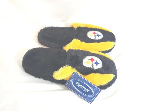 PITTSBURGH STEELERS SLIP-ON LOUNGE SLIPPERS MENS 9/10 BY FOREVER COLLECTIBLES Cover