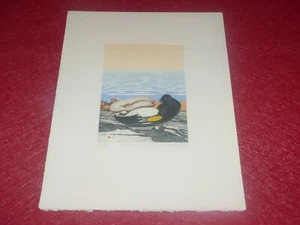 SIBREGOVIC KEMAL EAU FORTE ORIGINALE AQUATINTE SIGNEE "OISEAU" E.A. 2/10 1987 - Photo 1/8