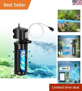 Filtro sumergible para pecera 200 gph con luz UV - agua dulce y salada - Imagen 1 de 9