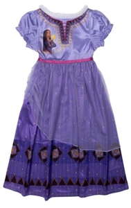 Size 4-Disney's Wish Girls Asha & Star Fantasy Nightgown purple NWT - Picture 1 of 5