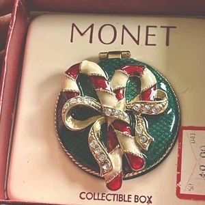 Monet NUOVO portagioie natalizio portapillole espositore porta caramelle design vintage - Foto 1 di 6