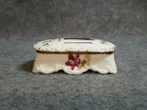 Antique Victorian Porcelain Match Box With Match Strike - Picture 1 of 6