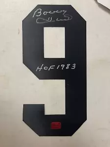 Bobby Hull Signed Chicago Blackhawks Black #9 Jersey HOF 1983 COA - Picture 1 of 1